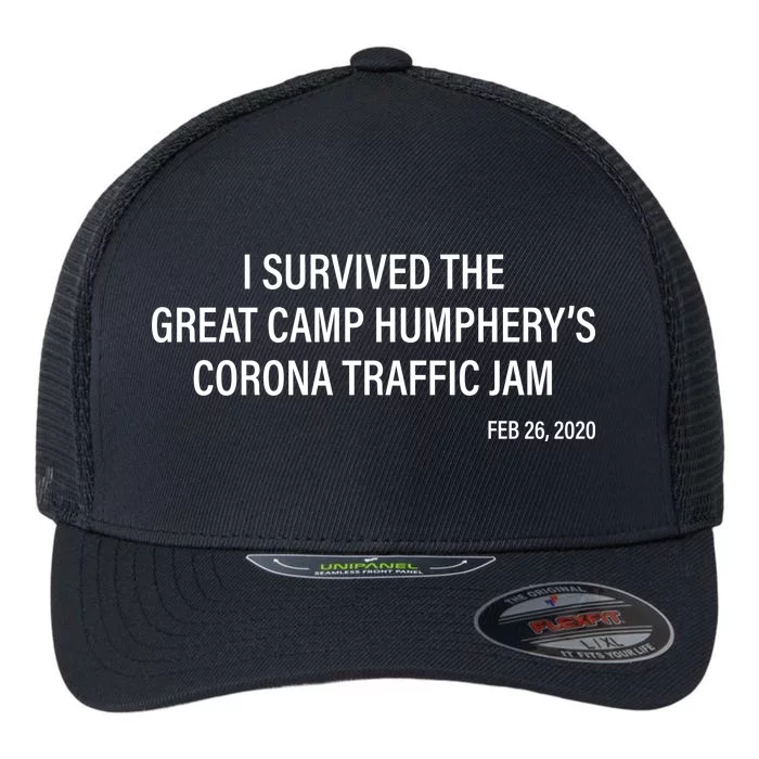 I Survived The Great Traffic Jam Flexfit Unipanel Trucker Cap