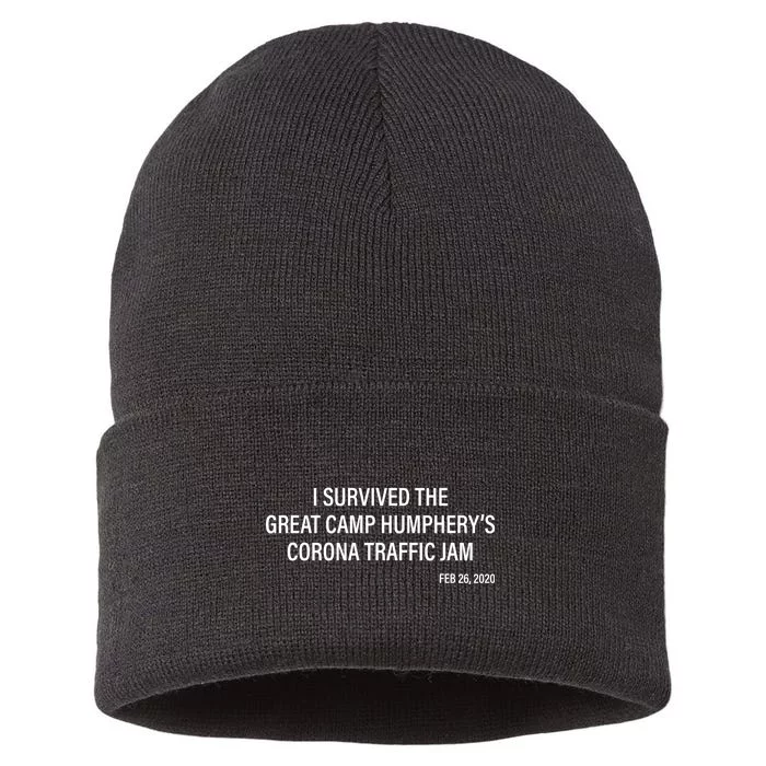 I Survived The Great Traffic Jam Sustainable Knit Beanie