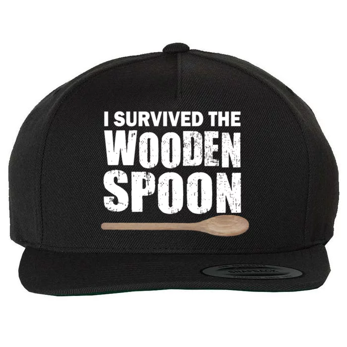 I Survived The Wooden Spoon Wool Snapback Cap