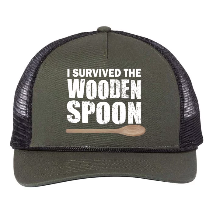 I Survived The Wooden Spoon Retro Rope Trucker Hat Cap