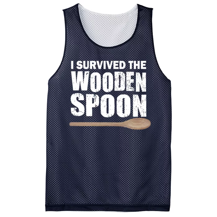 I Survived The Wooden Spoon Mesh Reversible Basketball Jersey Tank