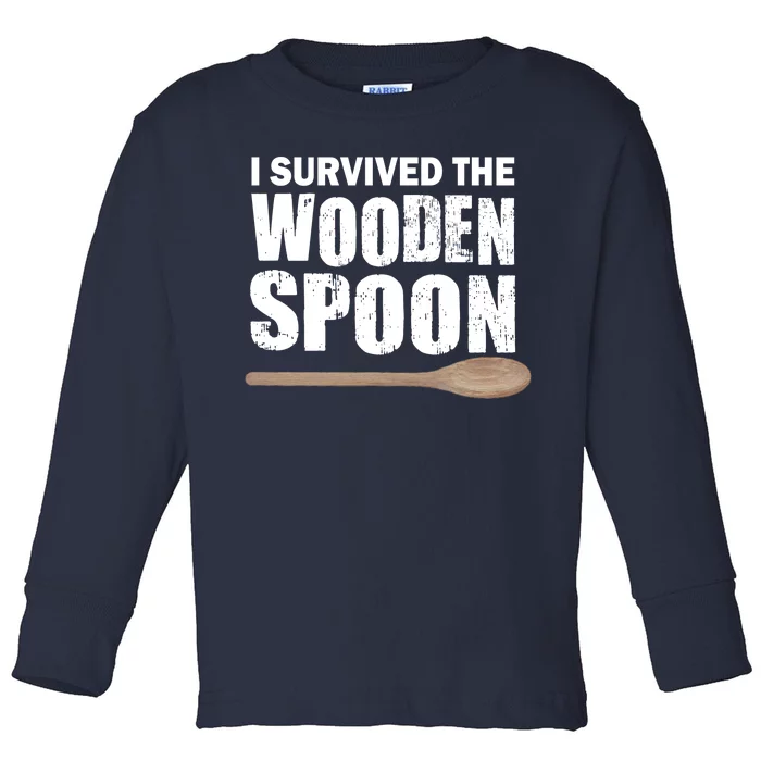 I Survived The Wooden Spoon Toddler Long Sleeve Shirt