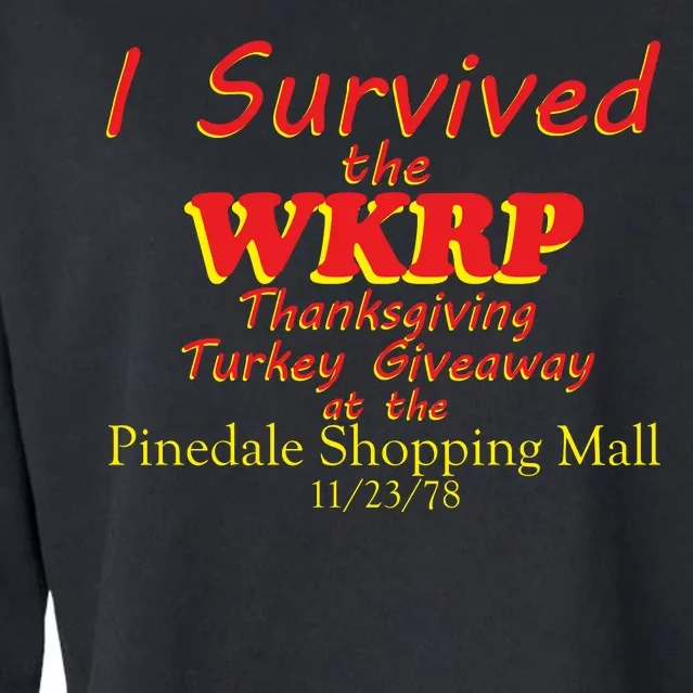 I Survived WKRP Pinedale Shopping Mall 1978 Cropped Pullover Crew