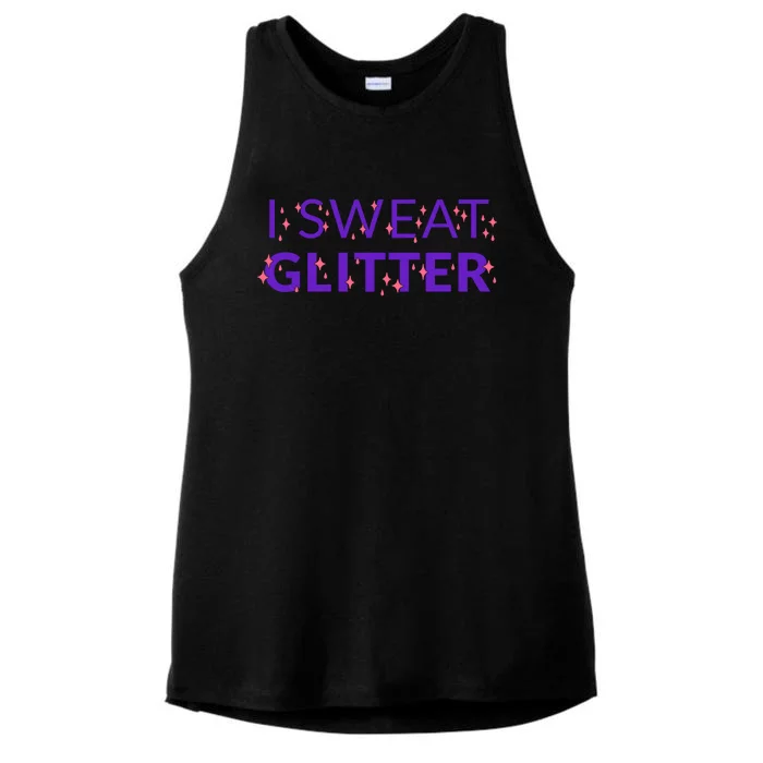 I Sweat Glitter Ladies Tri-Blend Wicking Tank