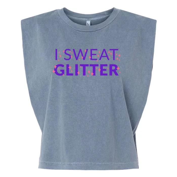 I Sweat Glitter Garment-Dyed Women's Muscle Tee