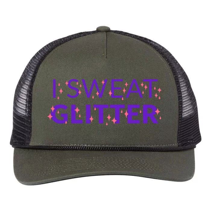 I Sweat Glitter Retro Rope Trucker Hat Cap