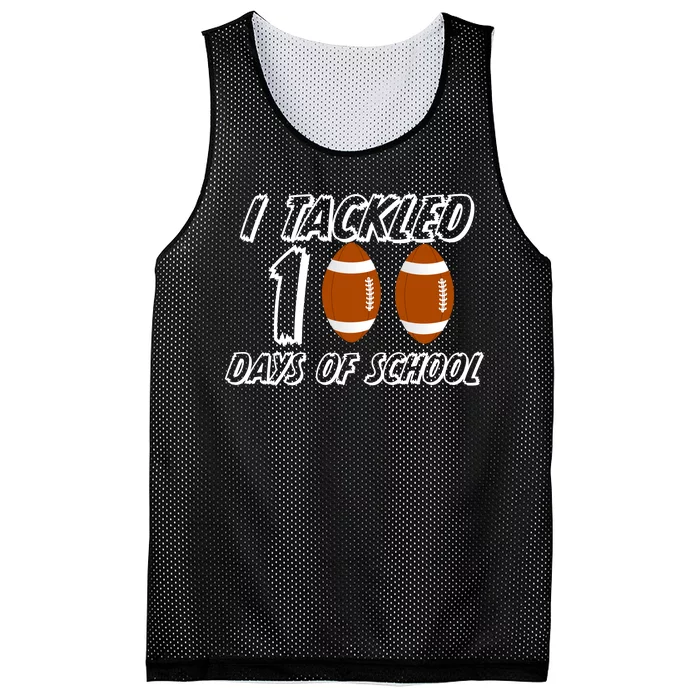 I Tackled 100 Days Of school Mesh Reversible Basketball Jersey Tank