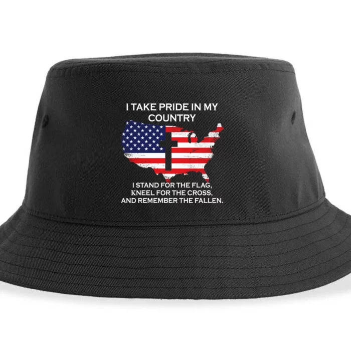 I Take Pride In My Country USA Sustainable Bucket Hat