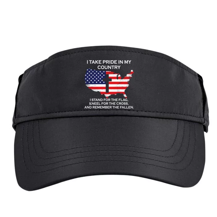 I Take Pride In My Country USA Adult Drive Performance Visor