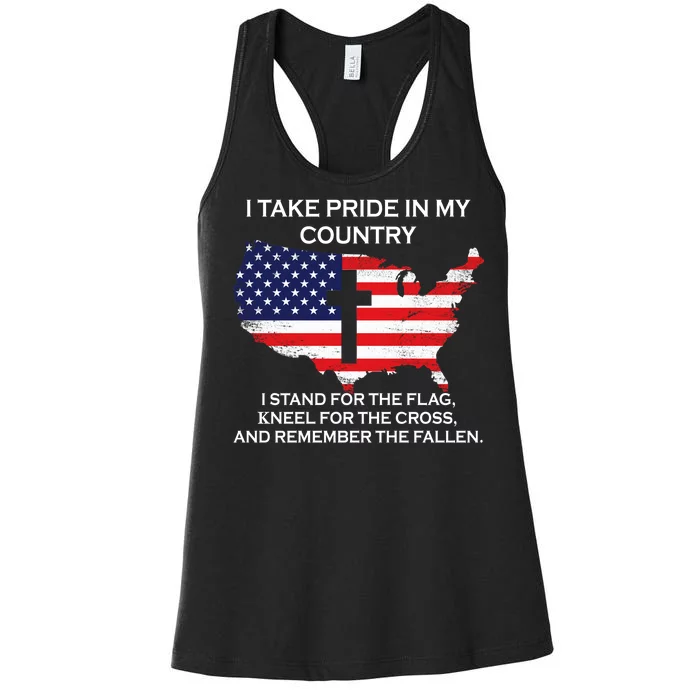 I Take Pride In My Country USA Women's Racerback Tank