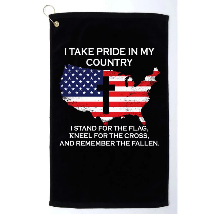 I Take Pride In My Country USA Platinum Collection Golf Towel