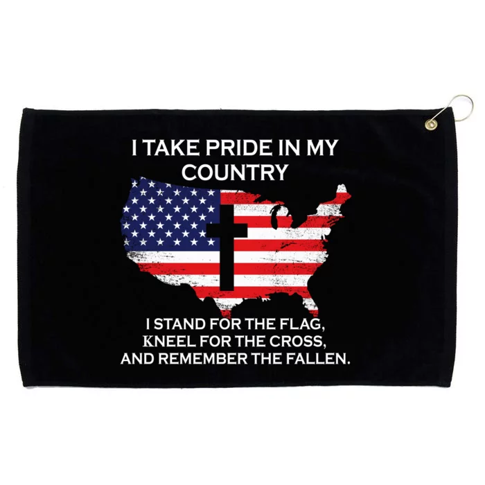 I Take Pride In My Country USA Grommeted Golf Towel