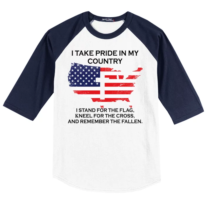 I Take Pride In My Country USA Baseball Sleeve Shirt