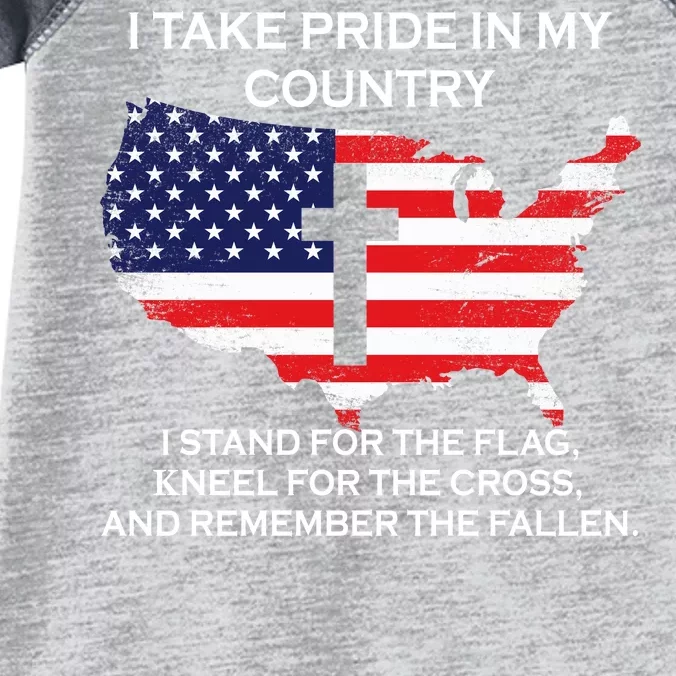 I Take Pride In My Country USA Infant Baby Jersey Bodysuit