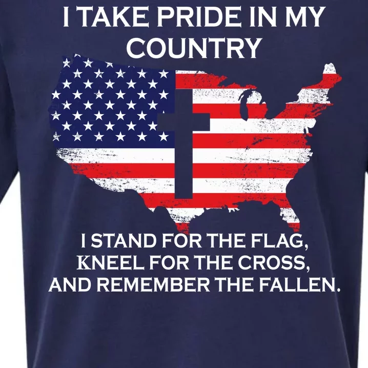 I Take Pride In My Country USA Sueded Cloud Jersey T-Shirt