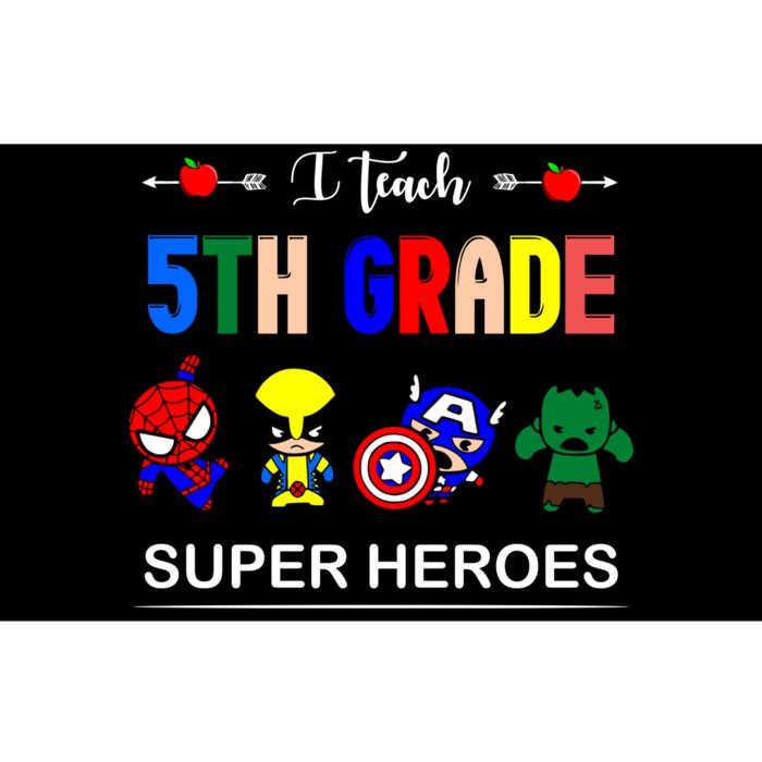 I Teach 5th Grade Superheroes Bumper Sticker