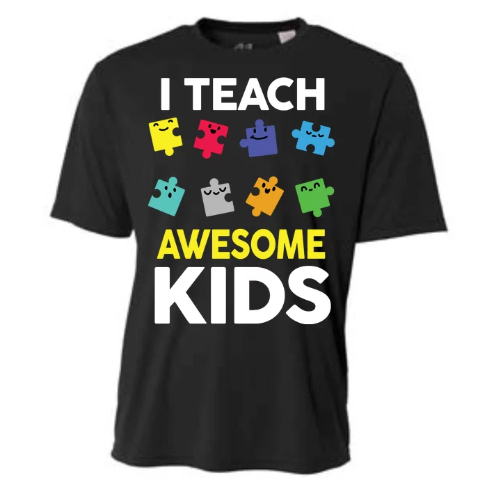 I Teach Awesome Kids Cooling Performance Crew T-Shirt