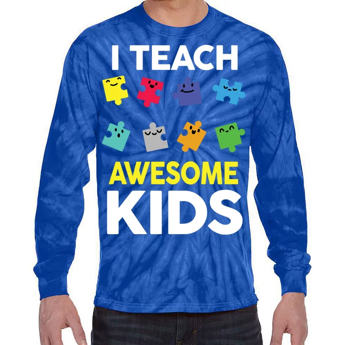 I Teach Awesome Kids Tie-Dye Long Sleeve Shirt