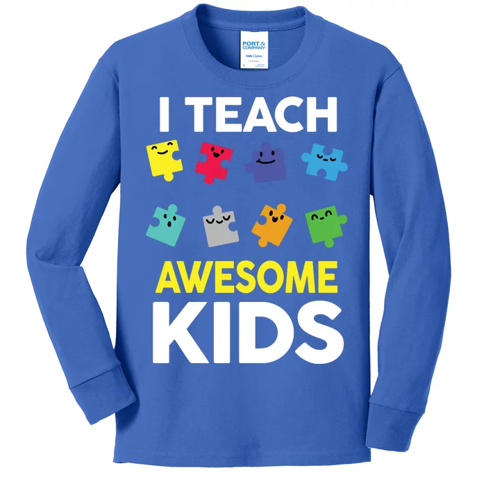 I Teach Awesome Kids Kids Long Sleeve Shirt