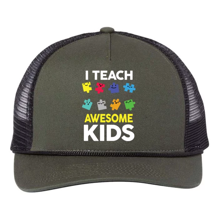 I Teach Awesome Kids Retro Rope Trucker Hat Cap