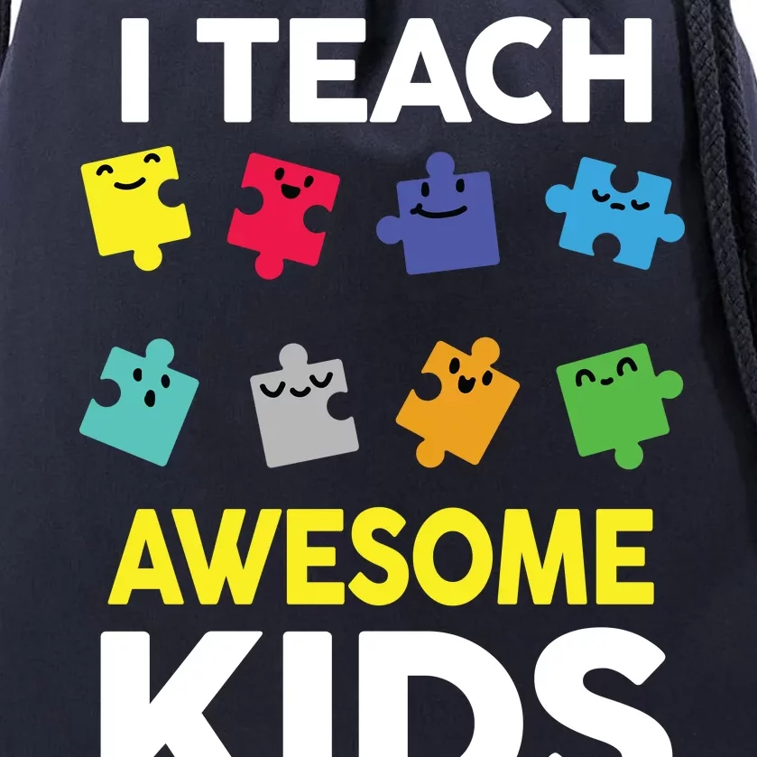 I Teach Awesome Kids Drawstring Bag