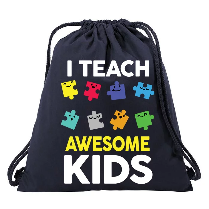 I Teach Awesome Kids Drawstring Bag