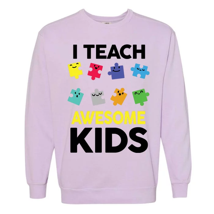 I Teach Awesome Kids Garment-Dyed Sweatshirt