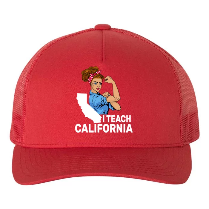 I Teach California State Union Teacher Strike Yupoong Adult 5-Panel Trucker Hat