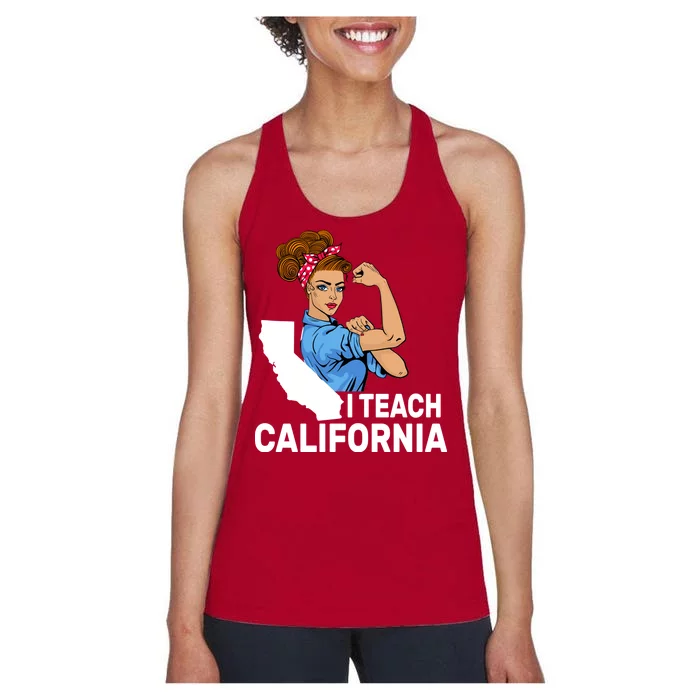 I Teach California State Union Teacher Strike Women's Racerback Tank