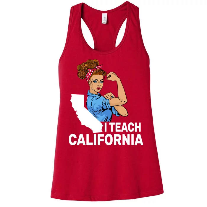 I Teach California State Union Teacher Strike Women's Racerback Tank