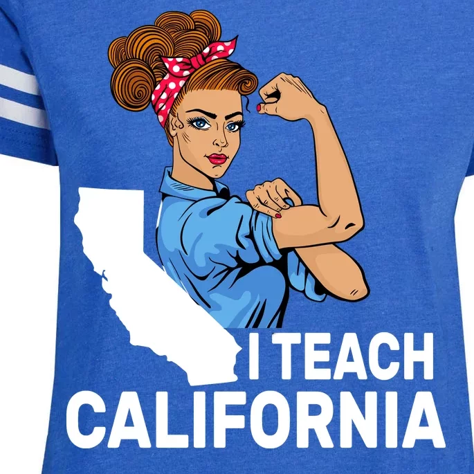 I Teach California State Union Teacher Strike Enza Ladies Jersey Football T-Shirt