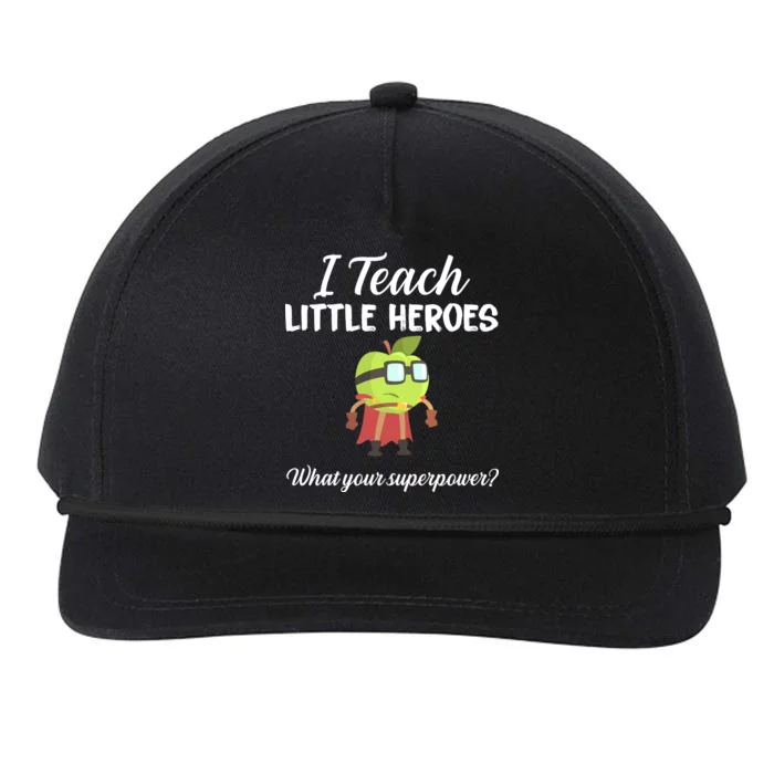 I Teach Little Heroes Snapback Five-Panel Rope Hat