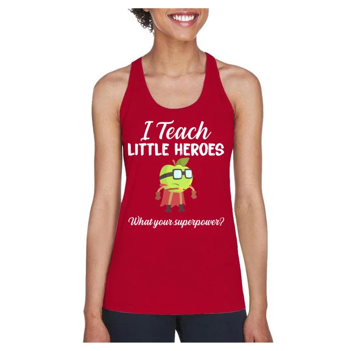 I Teach Little Heroes Women's Racerback Tank