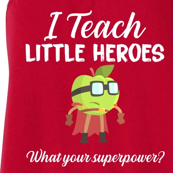 I Teach Little Heroes Women's Racerback Tank