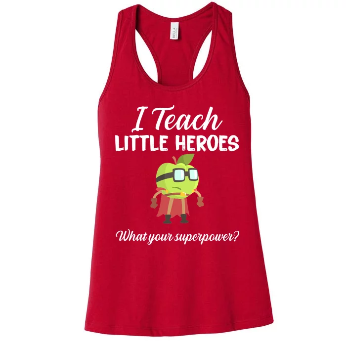 I Teach Little Heroes Women's Racerback Tank