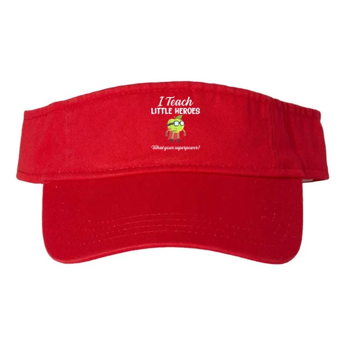 I Teach Little Heroes Valucap Bio-Washed Visor