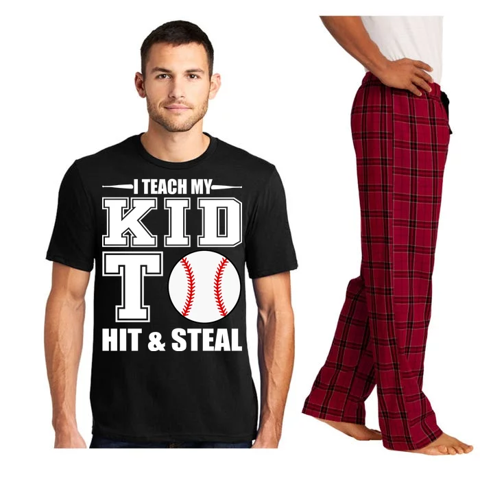 I Teach My Kid To Hit & Steal Baseball Pajama Set