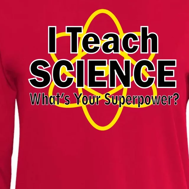 I Teach Science What's Your Superpower? Womens Cotton Relaxed Long Sleeve T-Shirt