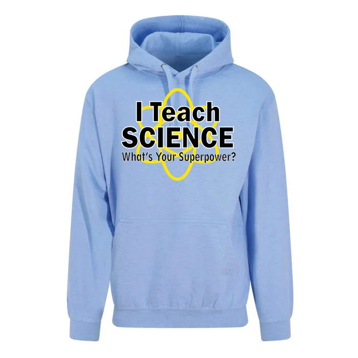 I Teach Science What's Your Superpower? Unisex Surf Hoodie