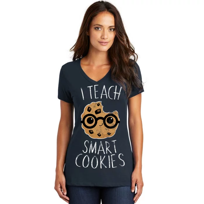 I Teach Smart Cookies Women's V-Neck T-Shirt