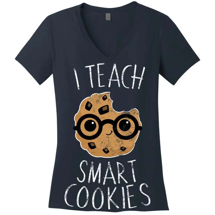 I Teach Smart Cookies Women's V-Neck T-Shirt