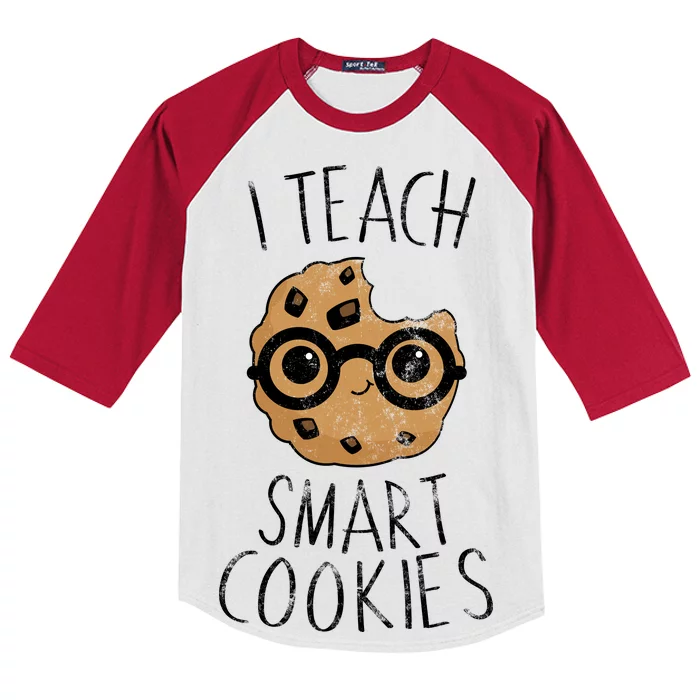 I Teach Smart Cookies Kids Colorblock Raglan Jersey