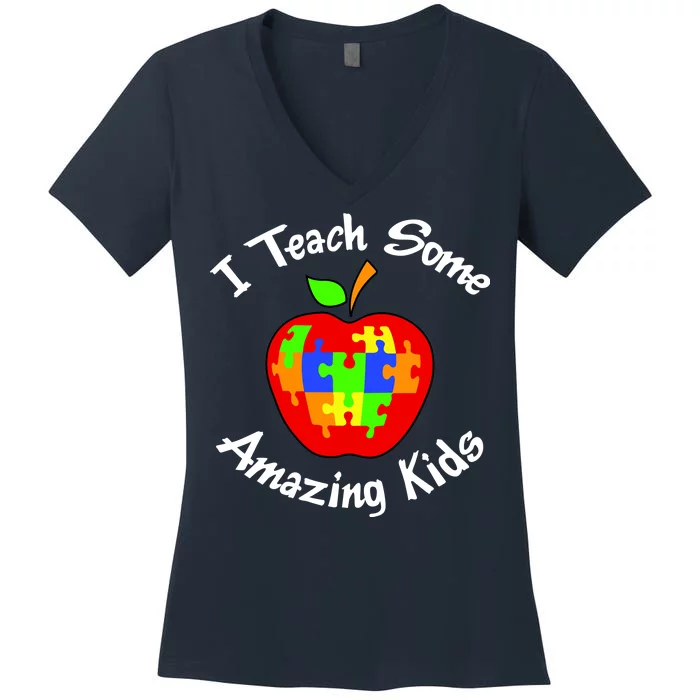 I Teach Some Amazing Kids Women's V-Neck T-Shirt