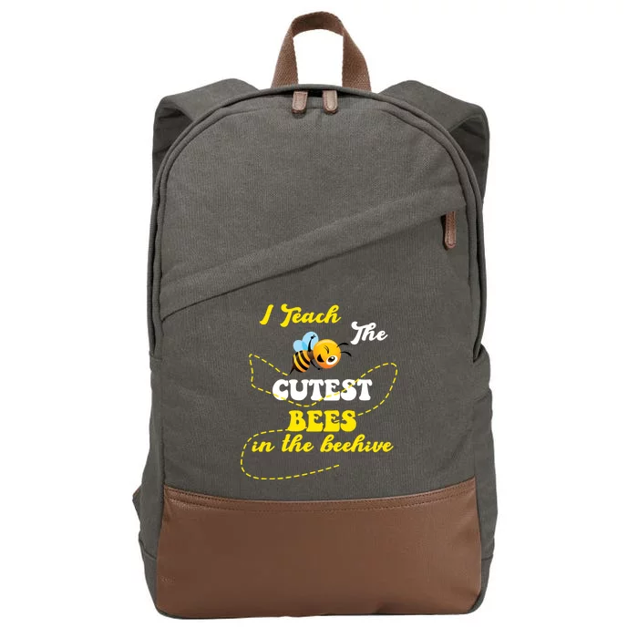 I Teach The Cutest Bees In The Hive Cotton Canvas Backpack