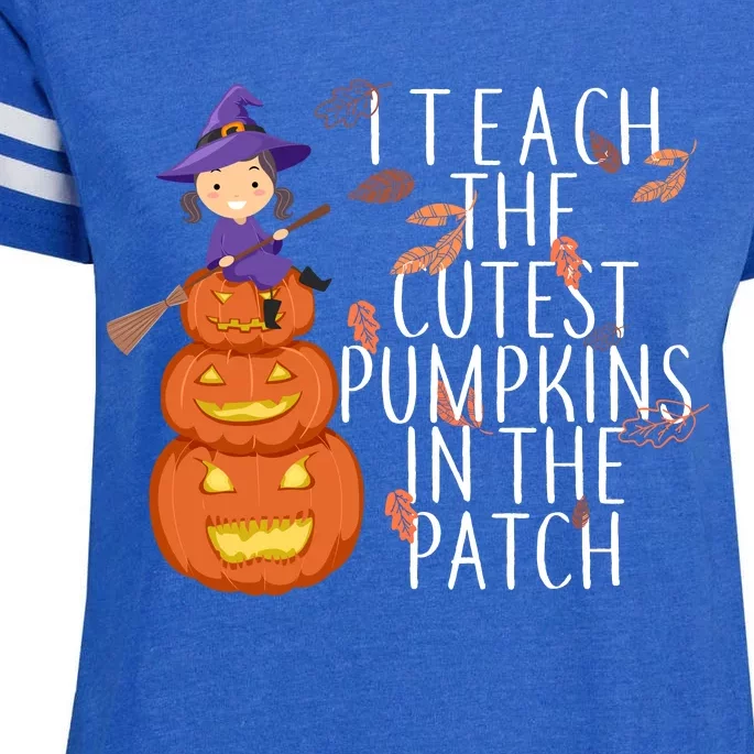 I Teach The Cutest Pumpkins in the Patch Enza Ladies Jersey Football T-Shirt