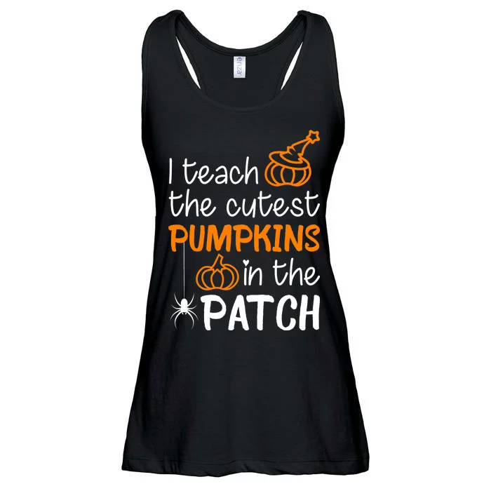 I Teach The Cutest Pumpkins in the Patch Halloween Teacher Ladies Essential Flowy Tank