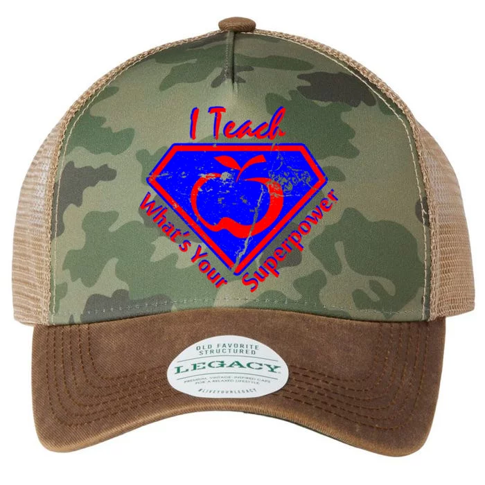 I Teach What's Your Superpower Legacy Tie Dye Trucker Hat