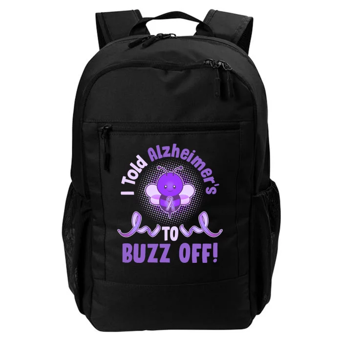 I Told Alzheimer's To Buzz Off Purple Ribbon Bee Daily Commute Backpack