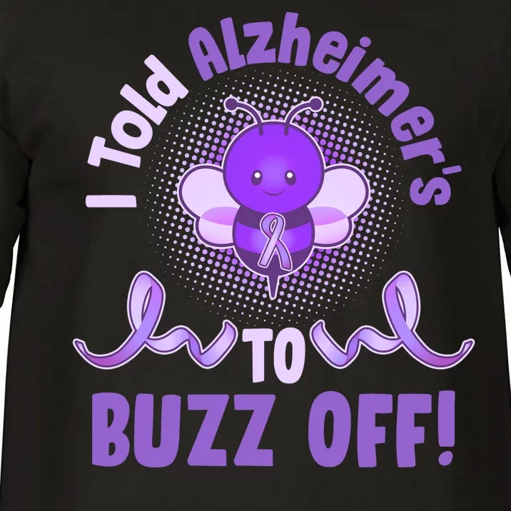 I Told Alzheimer's To Buzz Off Purple Ribbon Bee Comfort Colors T-Shirt