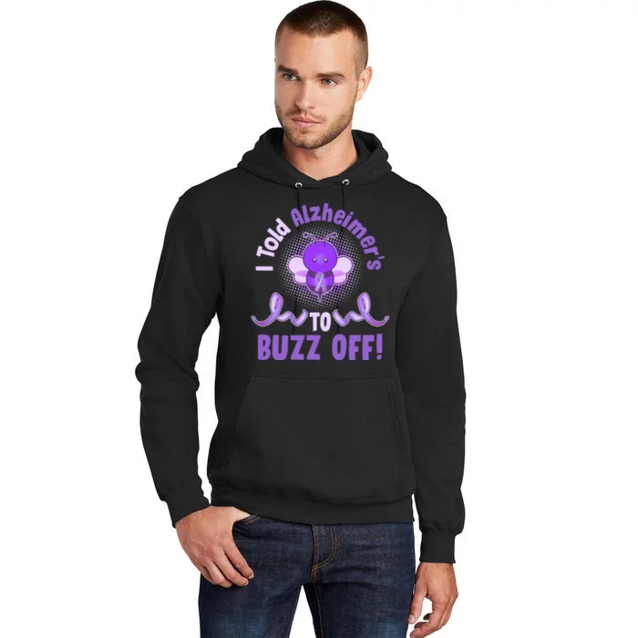 I Told Alzheimer's To Buzz Off Purple Ribbon Bee Tall Hoodie